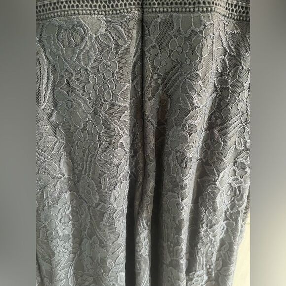 LC Lauren Conrad Womens Gray Asymmetric Round Neck Fit And Flare Dress - Size 14 - Picture 5 of 10